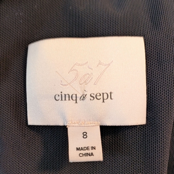 Cinq A Sept Johnson Mock-Neck Wrap-Skirt Midi Dress In Black... Size 8 - Picture 11 of 12